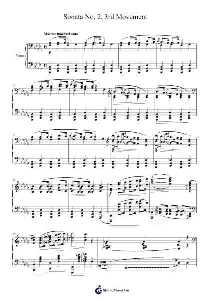Sonata No. 2, 3rd Movement Sheet Music by Frédéric François Chopin-Arr.Krisrol Petthew