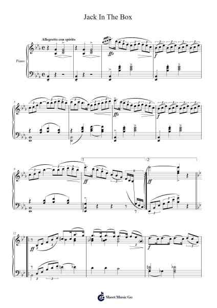 Jack In The Box Sheet Music by Frank E. Hersom-Arr.Ivessid