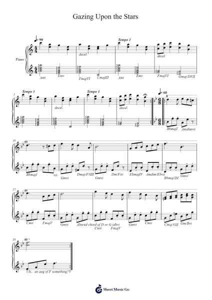 Gazing Upon the Stars Sheet Music by legoenthusiast-Arr.Montbrook