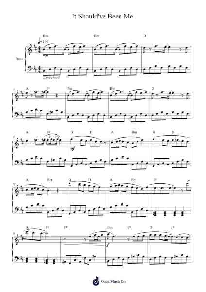 It Should've Been Me Sheet Music by R.I.P / RIProducer -Arr.Stator