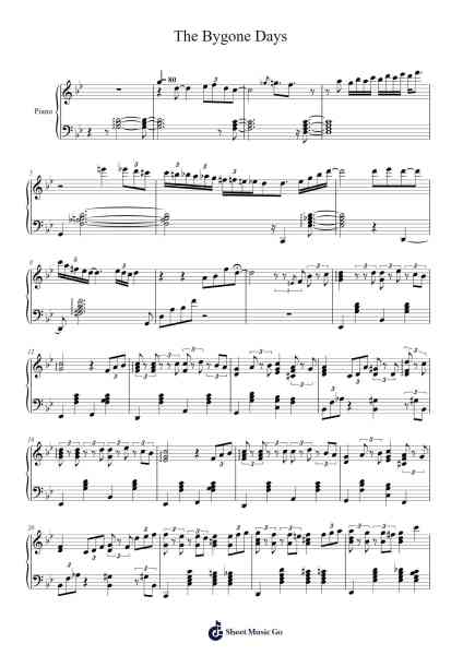 The Bygone Days (Concert Version) Ноты для фортепиано от Joe Hisaishi-Arr.Hudcie Rhoclark