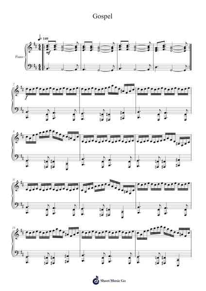 Gospel Sheet Music by Mike Geno-Arr.Bardthea Faylotte