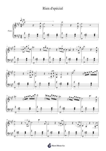 Rien d'spécial Sheet Music by Nepal-Arr.Keliot Hicksner