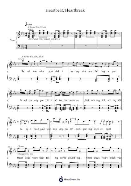 Heartbeat, Heartbreak Sheet Music by Shoji Meguro-Arr.Efbin Kimsie