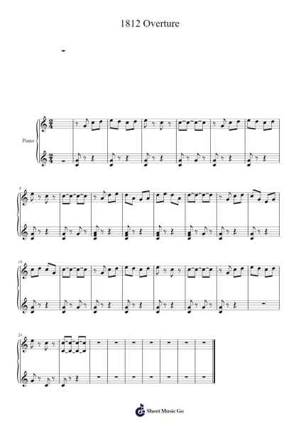 1812 Overture in E♭ Major, Op. 49 Sheet Music by Pyotr Ilyich Tchaikovsky-Arr.Kepmill Rexbloor