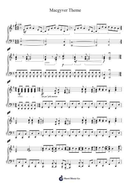 Macgyver Theme Sheet Music by Randy Edelman-Arr.Maltzster Colcott