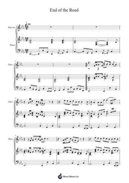 End of the Road Sheet Music by Boyz II Men-Arr.Puldair