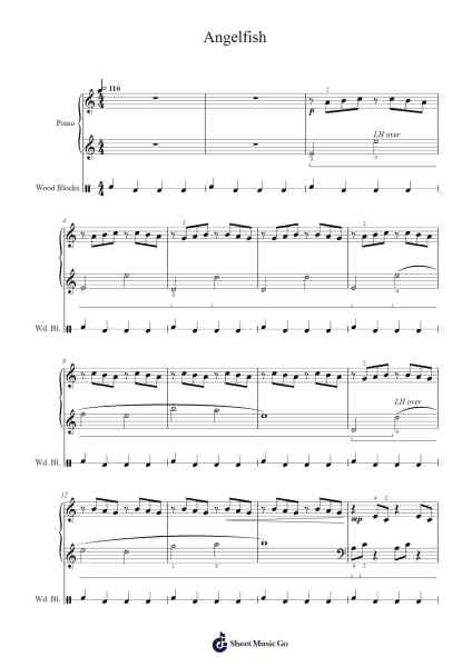 Angelfish Sheet Music by Anne Crosby Gaudet-Arr.Tomnee