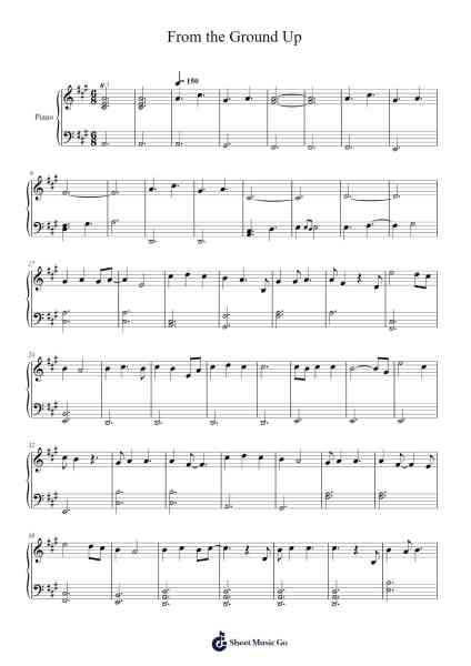 From the Ground Up Sheet Music by Dan + Shay-Arr.Kriso Dolclaire