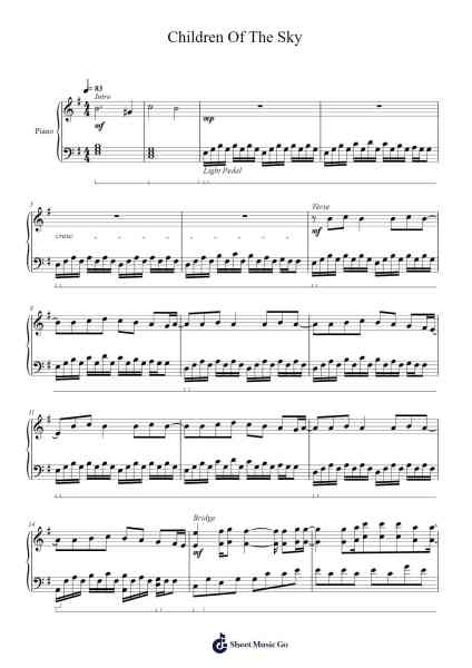 Children Of The Sky Sheet Music by Imagine Dragons-Arr.Besquinn