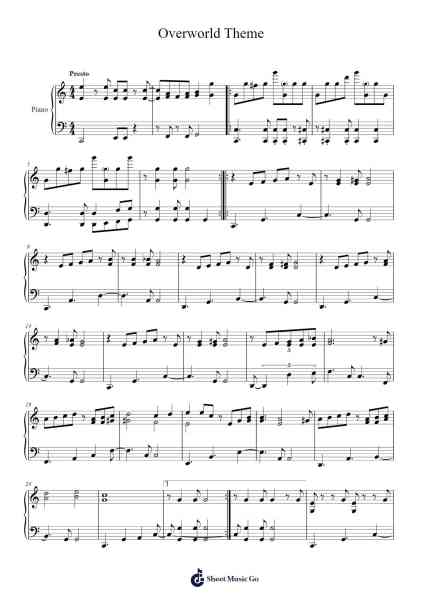 Overworld Theme Sheet Music by Koji Kondo-Arr.Blyder