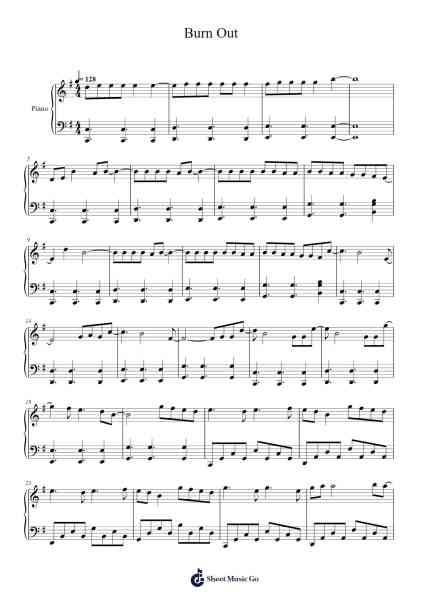 Burn Out Sheet Music by undefined-Arr.Temvogt Roblome