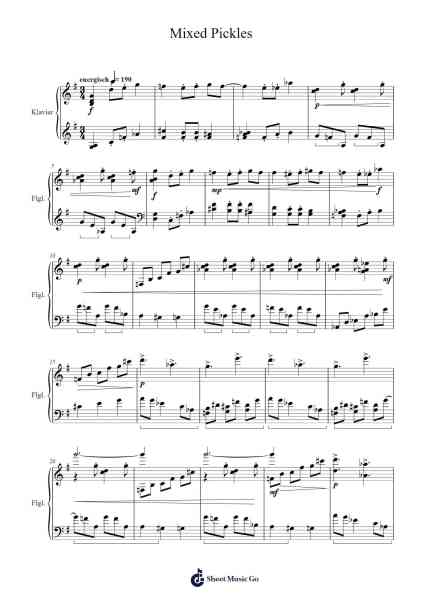 Mixed Pickles Sheet Music by Jakob Altmann-Arr.Cookjoe