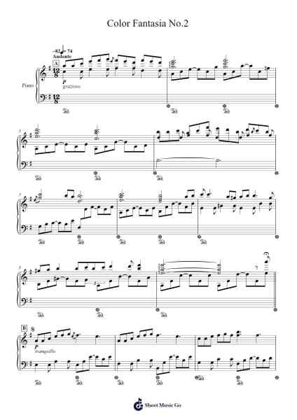 Color Fantasia No.2 Sheet Music by Hesing Woolxia-Arr.Yedpont