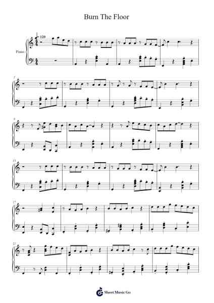 Burn The Floor Sheet Music by SUPER JUNIOR-Arr.Corsay Parhys