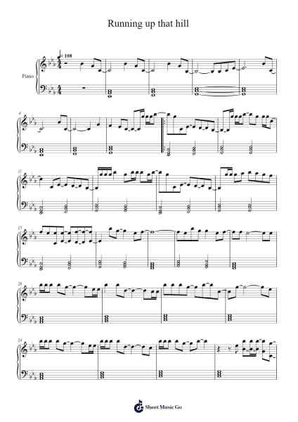 Running up that hill Sheet Music by Kate Bush-Arr.Cranethe Dougledk