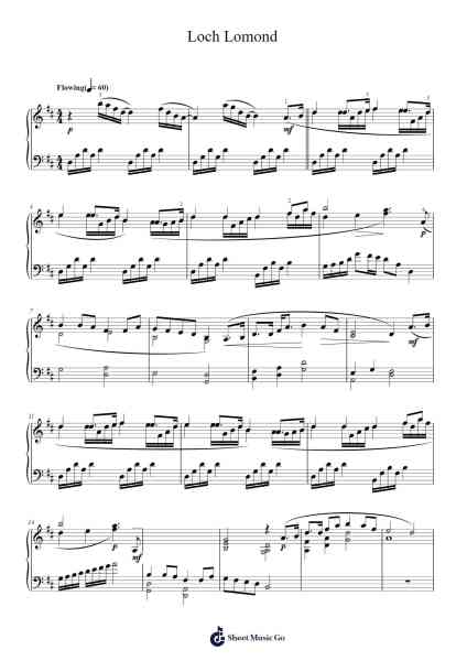 Loch Lomond Sheet Music by David Overton-Arr.Pading Morsewells
