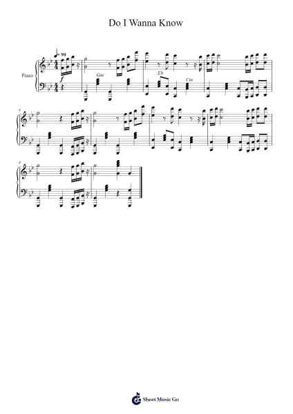 Do I Wanna Know Sheet Music by Arctic Monkeys-Arr.Joannes Nohan