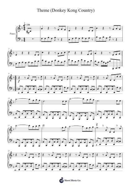 Title Theme (Donkey Kong Country) Sheet Music by David Wise-Arr.Waygrid