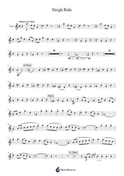 Sleigh Ride Sheet Music by Leroy Anderson-Arr.Wilhelker Croftsdrew