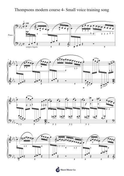 Thompsons modern course 4- Small voice training song Sheet Music by John Thompson-Arr.Keykins Micklass