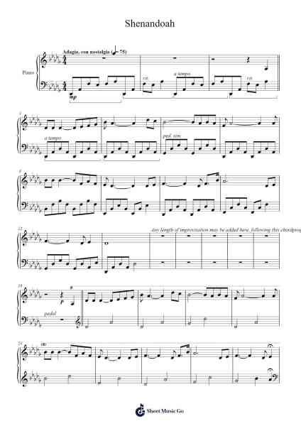 Shenandoah Sheet Music by undefined-Arr.Gembur