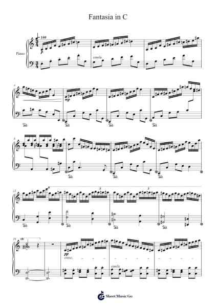 Fantasia in C Minor BWV 906 Sheet Music by Phifox-Arr.Blabott
