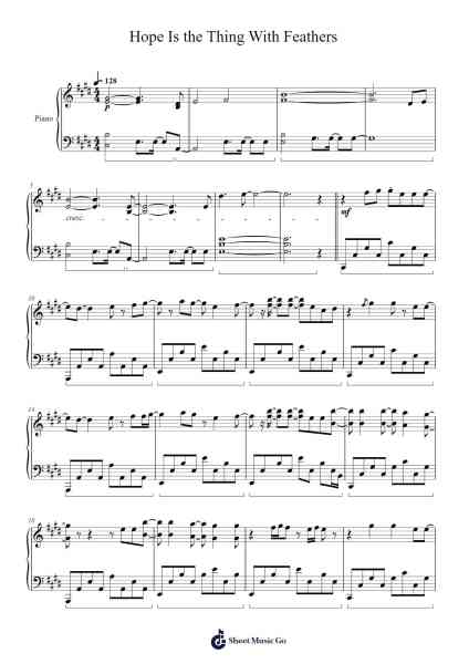 Hope is the Thing With Feathers Sheet Music by HOYO-MiX-Arr.Lamrick