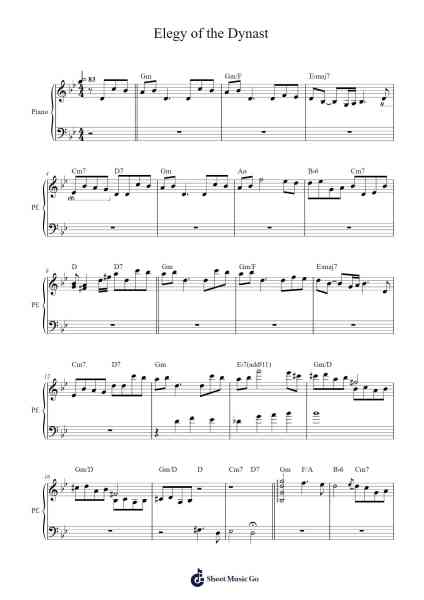 Elegy of the Dynast Sheet Music by Yoshihisa Hirano-Arr.Quinncol