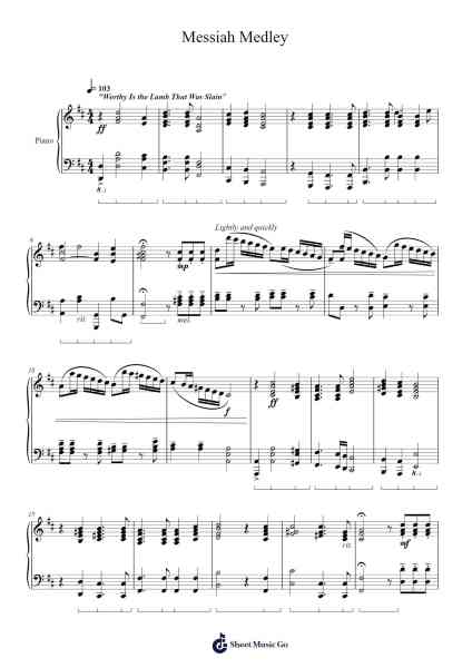 Messiah Medley Sheet Music by Georg Friedrich Händel-Arr.Dileste Conloyd