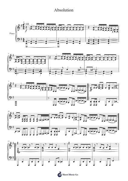 Absolution Sheet Music by Ghost-Arr.Werfith