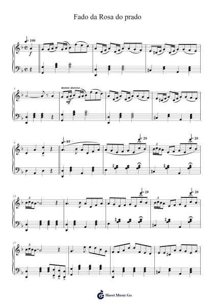 Fado da Rosa do Prado Sheet Music by João Victória-Arr.Mewood Teries
