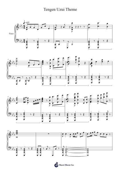 Tengen Uzui Theme Sheet Music by samuel kim-Arr.Doych Phyljim