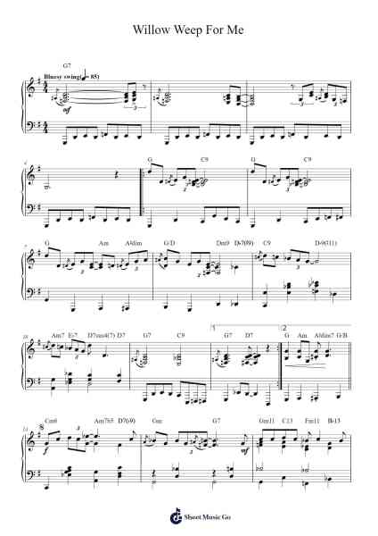 Willow Weep For Me Sheet Music by Chad & Jeremy-Arr.Brongus Chadkiel
