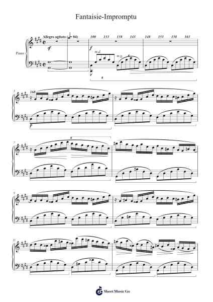 Fantaisie-Impromptu in C♯ Minor, Op. 66 Sheet Music by Frédéric Chopin-Arr.Montor