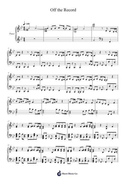 Off the Record Sheet Music by IVE (아이브)-Arr.Kentnice Dalnoah