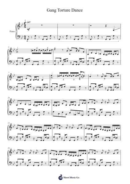 Gang Torture Dance Sheet Music by Yugo Kanno-Arr.Bosphia Wisell