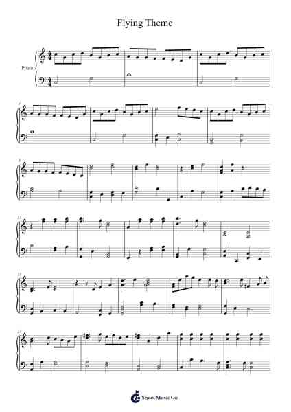 Flying Theme Sheet Music by John Powell-Arr.Brumaud