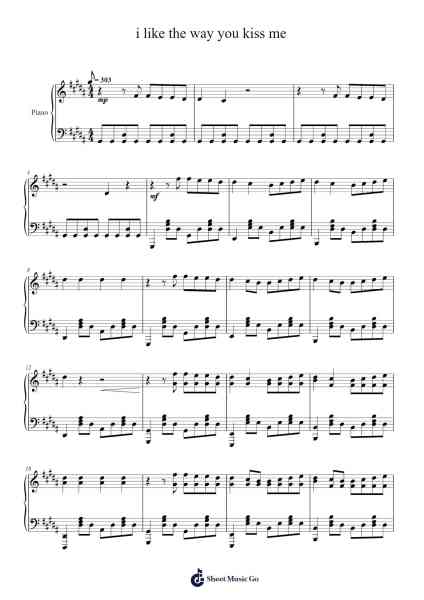I like the way you kiss me Sheet Music by Artemas-Arr.Wheenan