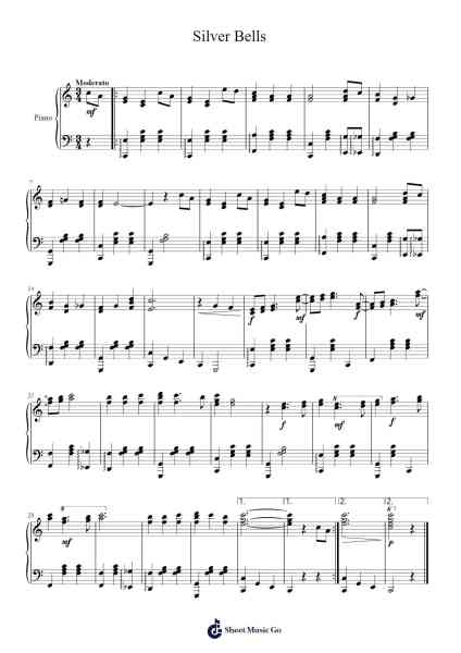 Silver Bells Sheet Music by Jay Livingston/Ray Evans-Arr.Vanralph Aunald