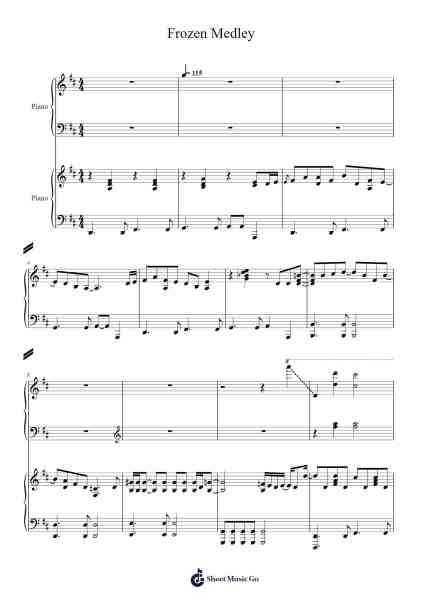 Frozen Medley Notas de música por Misc-Arr.Virmoll