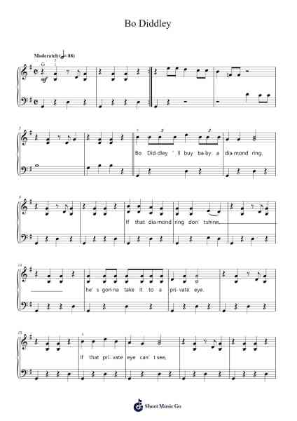 Bo Diddley Sheet Music by Bo Diddley-Arr.Bergdrew Browningthur