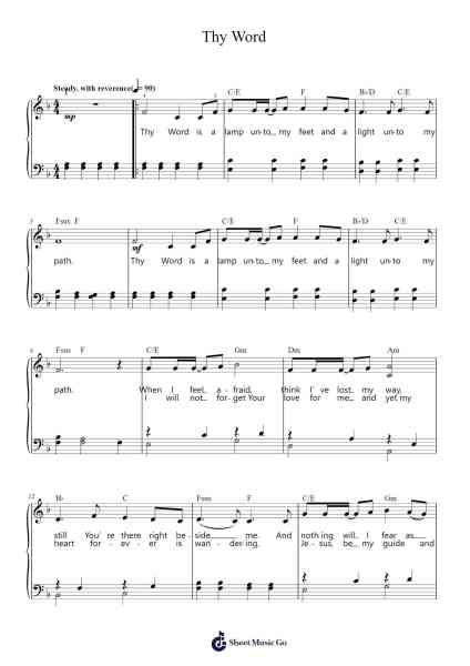 Thy Word Sheet Music by Amy Grant-Arr.Boyleva Efglan