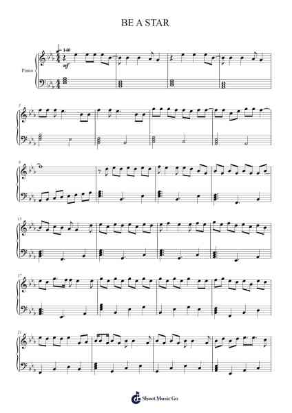 BE A STAR 樂譜由 VISTY - 編曲 Bloorgrace Springa