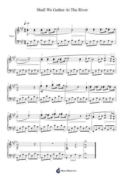 Shall We Gather At The River Sheet Music by Robert Lowry-Arr.Yorktie Phisopp