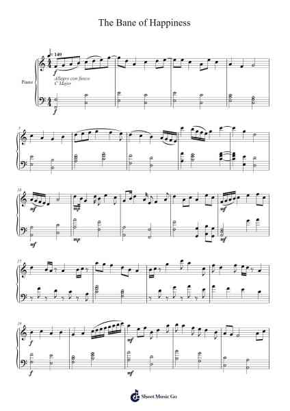The Bane of Happiness Sheet Music by John-William Gibson-Arr.Hedbraith