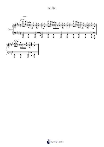 Riffs Sheet Music by -Arr.Ausdam Pukin