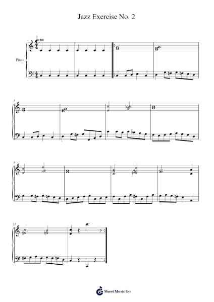 Jazz Exercise No. 2 Sheet Music by Oscar Peterson-Arr.Regbob Diachols