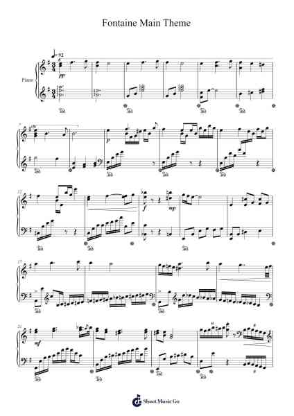 Fontaine Main Theme Sheet Music by HOYO-MiX-Arr.Joshgins Widred