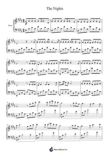 The Nights Sheet Music by Avicii-Arr.Temlouie Ramsjo